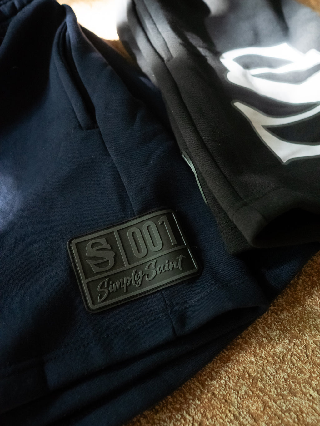 Navy Logo sweatshorts