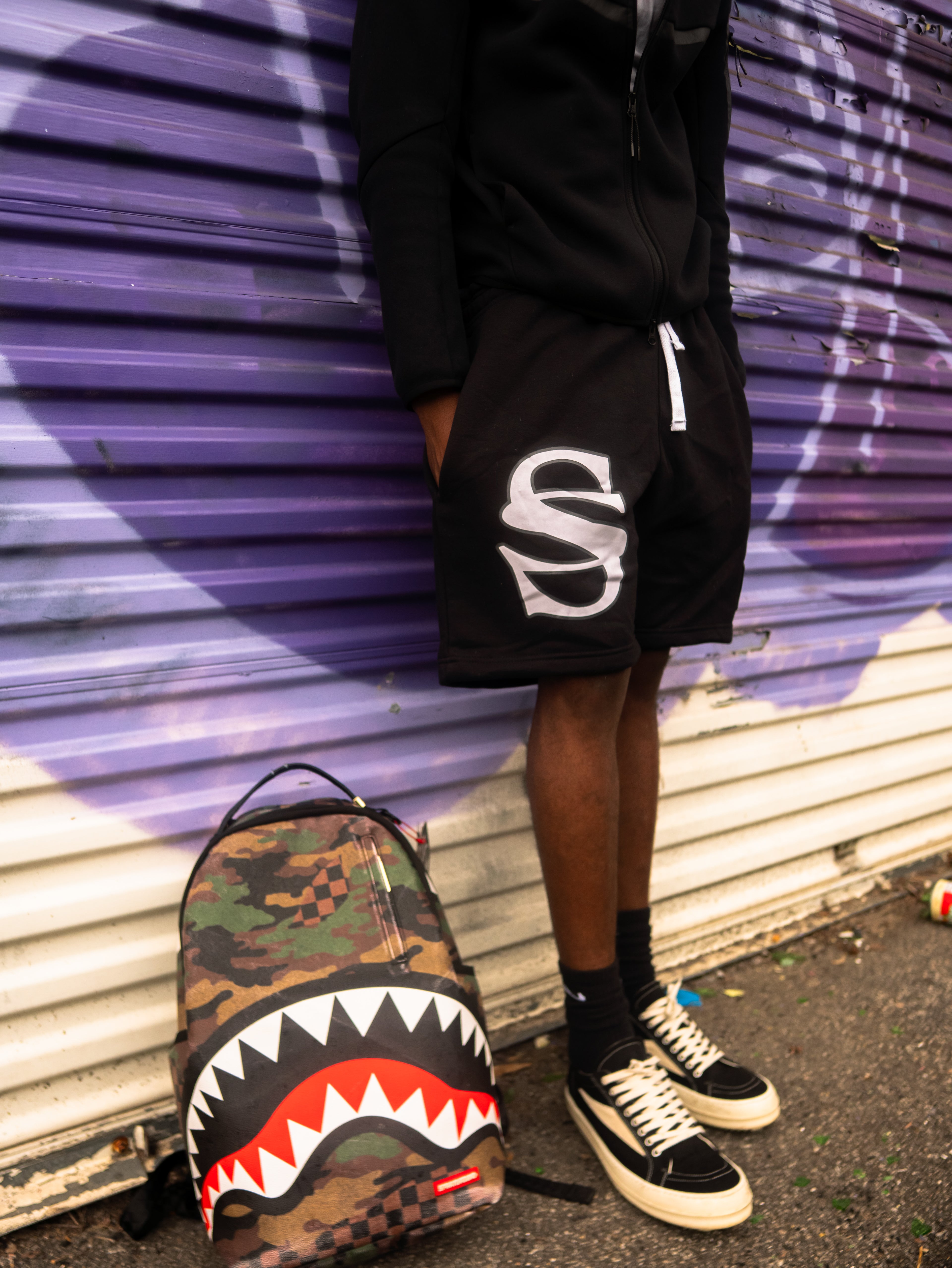 Black Logo sweatshorts
